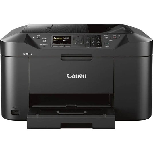 Canon Mb2140 Inkjet Maxify Business Range A4 A4 Mfp Print Copy Fax And Scan.  19 Ipm Mono 13 Ipm Colour 600 X 1200 Print Resolution 1200 X 2400 Dpi Scan Resolution  250 Sheet Paper Handling 50 Sheet Adf Automatic Duplex  Usb Wi-fi Smartphone And Tablet Pr