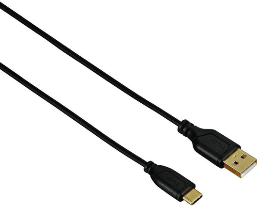 Hama Usb-c Cable Flexi-slim Black Usb2.0 0.75m