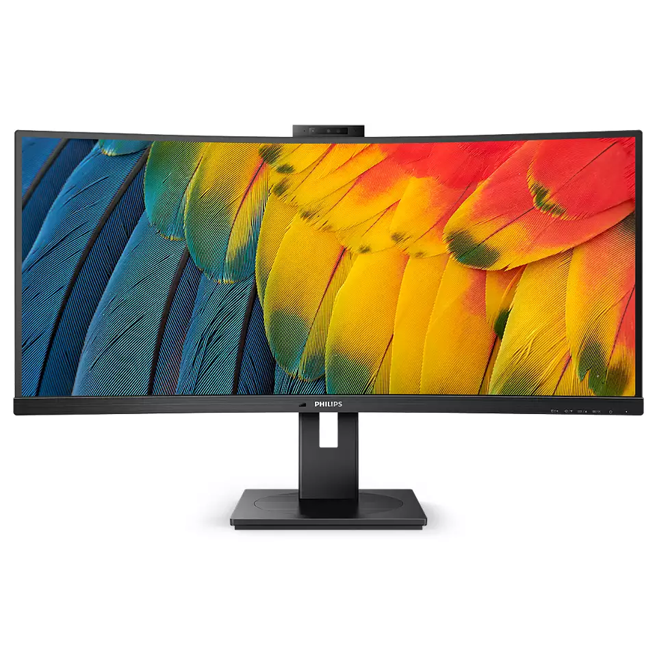 Philips Professional Anti-glare 34" Curved Wqhd Monitor Va Response: 4ms Resolution: 3440x1440  Ports: Displayport  Hdmi Usb-c 3.2 Usb-c Usb-b Usb 3.2x 4 Rj45 Speaker: 5w X 2 Power Supply: Built In Tilt: Yes Swivel: Yes Pivot: No H Adjust: Yes Vesa: Yes A