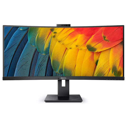 Philips Professional Anti-glare 34" Curved Wqhd Monitor Va Response: 4ms Resolution: 3440x1440  Ports: Displayport  Hdmi Usb-c 3.2 Usb-c Usb-b Usb 3.2x 4 Rj45 Speaker: 5w X 2 Power Supply: Built In Tilt: Yes Swivel: Yes Pivot: No H Adjust: Yes Vesa: Yes A