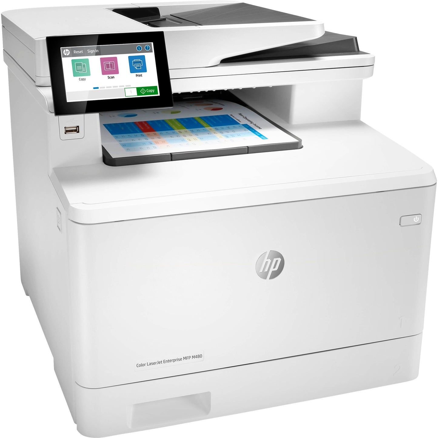 Hp Colour Laserjet Enterprise Mfp M480f 4in1 - Print Copy Scan Fax 3-10 Users Print Up To 27 Ppm A4 Copy Up To 28 Cpm Scan Up To 600 X 600 Dpi Fax Up To 400 Pages Hi-speed Usb 2.0 Printing Port Built-in 10/100/1000 Ethernet Automatic Duplex Printing Hp Ep