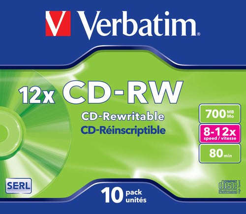 Verbatim  700mb - Cd-rw (12x) - Jewel Case