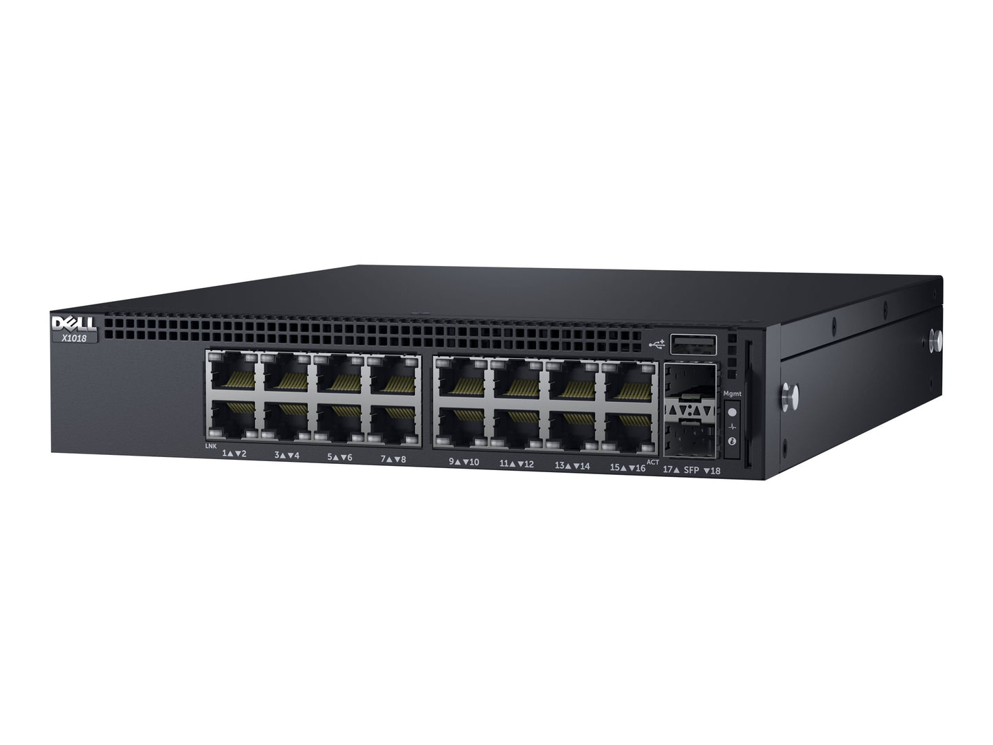 Dell Networking X1018 Smart Web Managed Switch/ 16x 1gbe And 2x 1gbe Sfp Ports Lifetime Limited Hardware Warranty - Minimum Warranty - ( Add 575-bbee To Make The Switch Rackmountable )