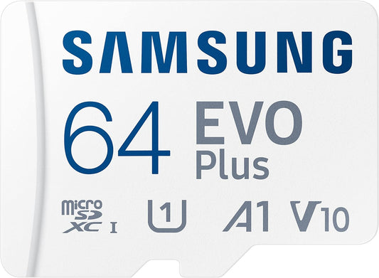 Samsung Evo Plus Microsdxc Memory Card Read : Up To 160mb/s Write : Lower Than Read Speed* Read/write Speed With Uhs-1 Interface Speed Class (u1 V10 A1) 64gb 10 Years Warranty