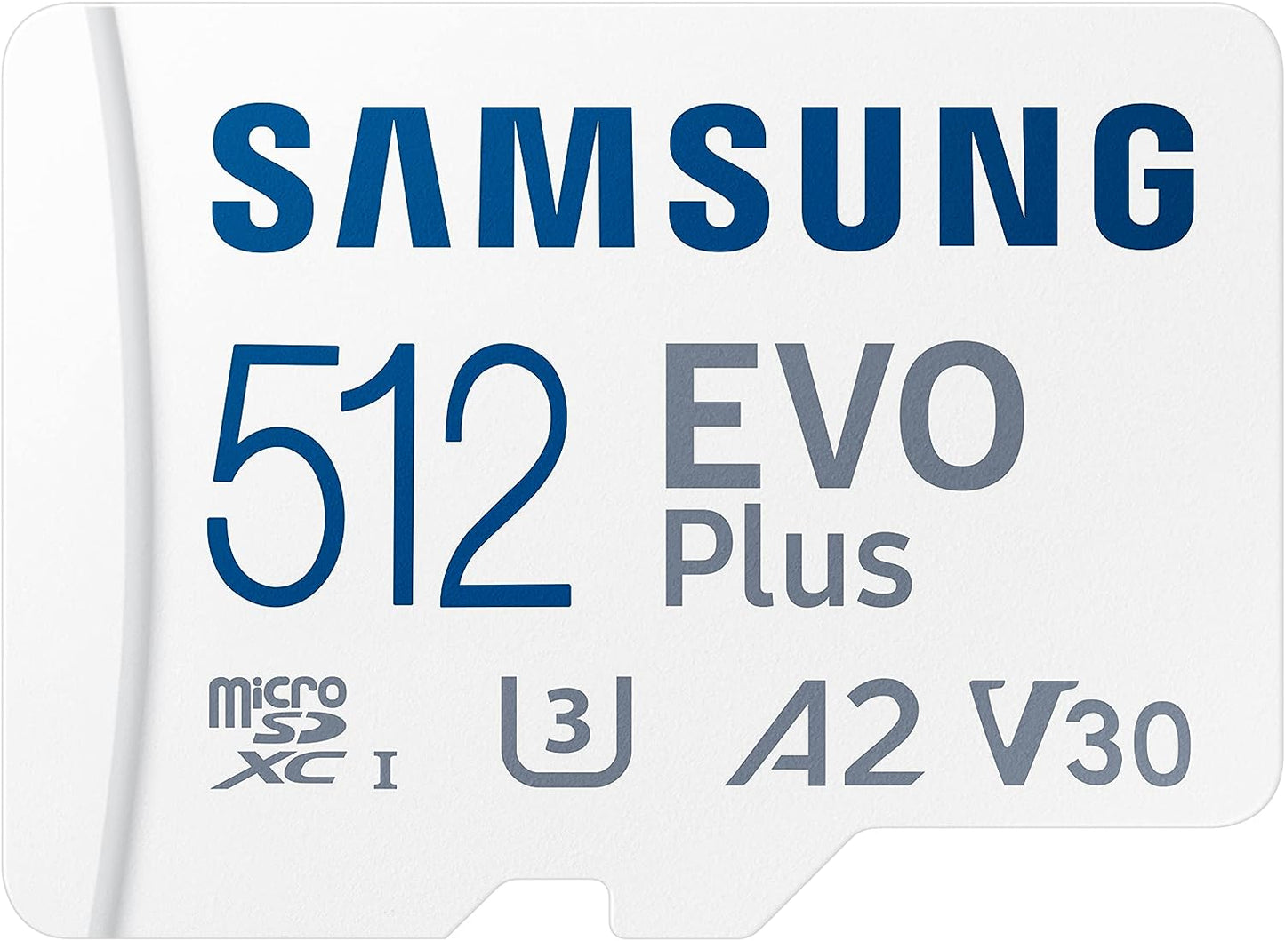 Samsung Evo Plus Microsdxc Memory Card Read : Up To 160mb/s Write : Lower Than Read Speed* Read/write Speed With Uhs-1 Interface Speed Class (u3 V30 A2) 512gb 10 Years Warranty