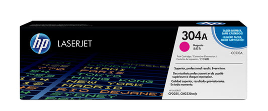 Hp 304a Color Laserjet Cp2025 Magenta Print Toner Cartridge Prints Approximately 2 800 Pgs Using The Iso/iec 19798 Yield Standard