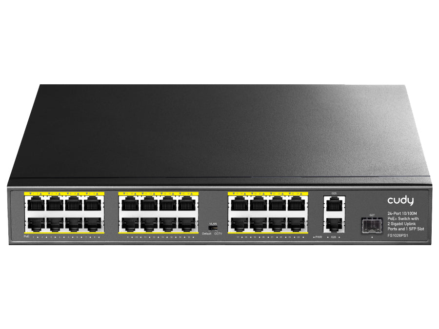 Cudy 24 Port Fast Ethernet Poe 290w 2 Gigabit 1sfp Switch | Fs1026ps1