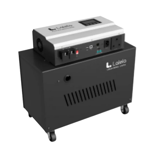 Lalela Lithium Inverter Trolley 960wh/600w/80ah Pure Sinewave Steel Cabinet 2000life Cycles 1-year Warranty Plug & Play Runtime: Laptop ~20hrs | Monitor ~5hrs | 100watts ~8hrs