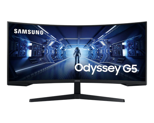 Samsung Odyssey Gt55 Gaming 1000r Borderless 34" Display Va Response: 1ms Mprt Ar: 21:9 Resolution: 3440x1440 (uwqhd) Rr: 165hz Hdmidisplay Port Speaker: No Power Supply: External Tilt: Yes Swivel: No Pivot: No Height Adjust: No Vesa: Yes Accessories: Dp