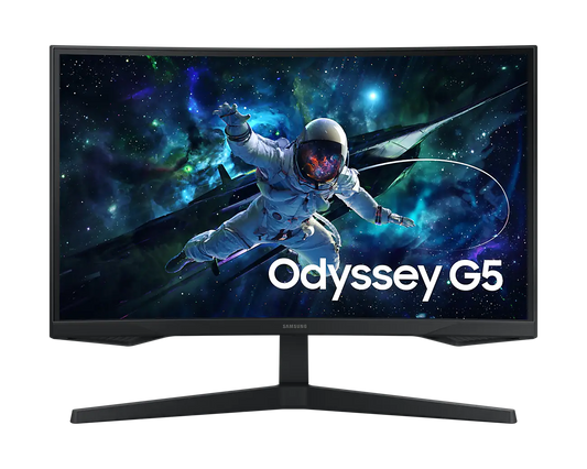 Samsung Odyssey G55c Gaming 1000r Borderless 32" Display Va Response: 1ms Mprt Ar: 16:09 Resolution: 2560x1440 (qhd) Rr: 165hz Hdmi Speaker: No Power Supply: External Tilt: Yes Swivel: No Pivot: No Height Adjust: No Vesa: Yes Accessories: Hdmi Cabledp Cab