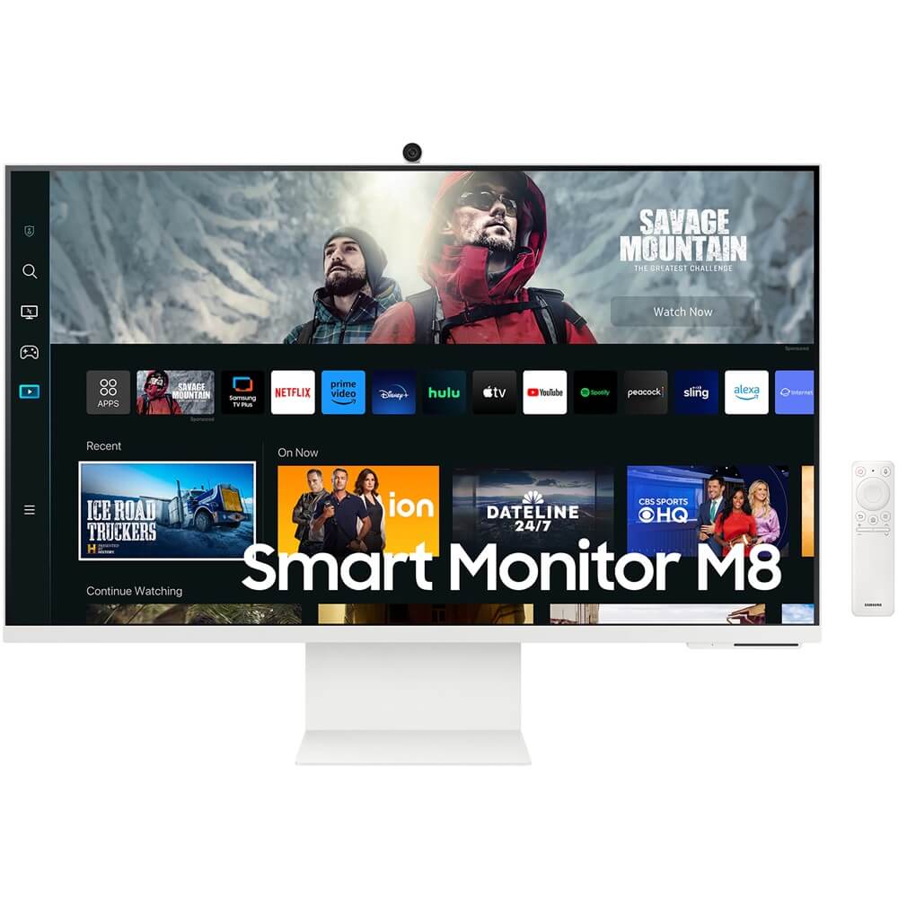 Samsung M80c Smart Flat Borderless 32" Display Va Response: 4ms Gtg Ar: 16:09 Resolution: 3840x2160 (4k) Rr: 60hz Usb 2.0x2usb C Hdmi Speaker: 5w X 2 Power Supply: External Tilt: Yes Swivel: No Pivot: Yes Height Adjust: Yes Vesa: Yes Accessories: Camera R