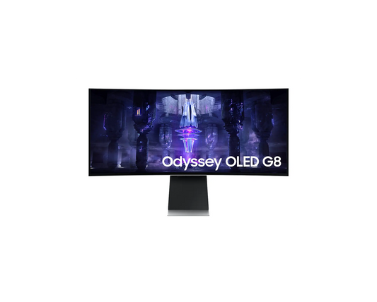 Samsung Odyssey G85sb Gaming Curved 1800r Borderless 34 Display Oled Response: 0.1msgtg Ar: 21:9 Resolution: 3440x1440 (uwqhd) Rr: Oled Usb-c Micro Hdmi Speaker: Yes Power Supply: External Tilt: Yes Swivel: No Pivot: Yes Height Adjust: Yes Vesa: Yes Acces