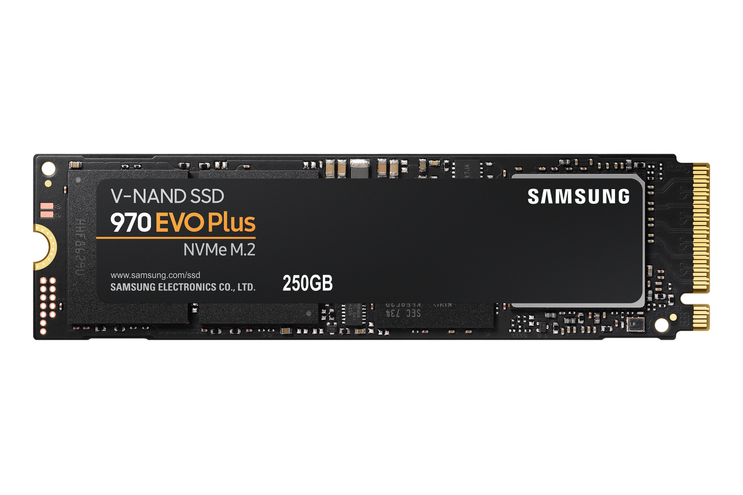 Samsung 970 Evo Plus 250gb Nvme Ssd - Read Speed Up To 3500 Mb/s Write Speed To Up 2300 Mb/s Random Read Up To 280000 Iops Random Write Up To 550000 Iops;pcie 3.0 X4 Nvme 1.3; V-nand 3bit Mlc; Phoenix Controller; 512mb Low Power Ddr4 Sdram 150 Tbw 1.5 M H