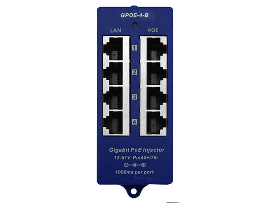 4 Port Gigabit Passive Poe Injector