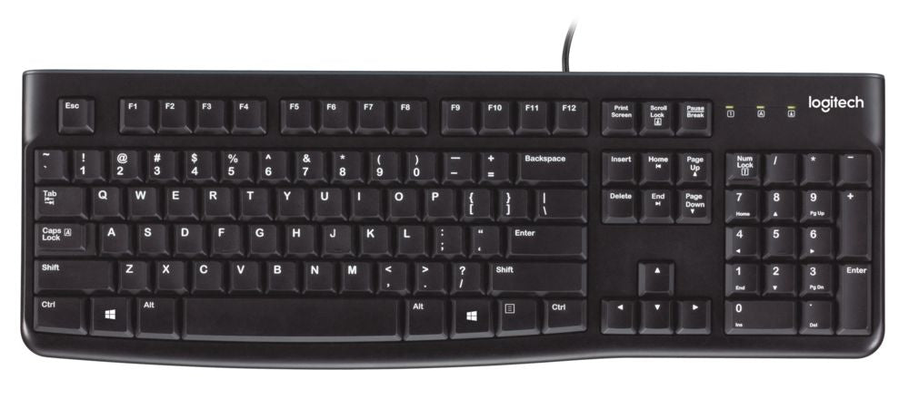 Logitech K120 - Wired Keyboard - Black - Usb