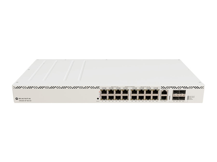 Mikrotik Cloud Router Switch 16 Port Poe 600w 4sfp+ | Crs320-8p-8b-4s+rm