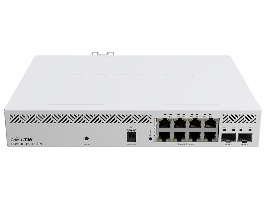 Mikrotik Swos Cloud Switch 8 Port Poe 2 Sfp+ | Css610-8p-2s+in