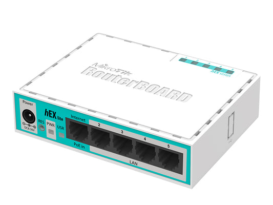 Mikrotik Hex Lite 5 Port Ethernet Desktop Router | Rb750r2