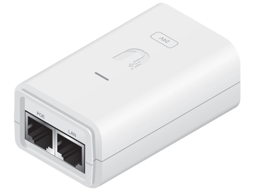 Ubiquiti Gigabit Poe Adapter 24v 12w With No Cable | Poe-24-12w-g-wh