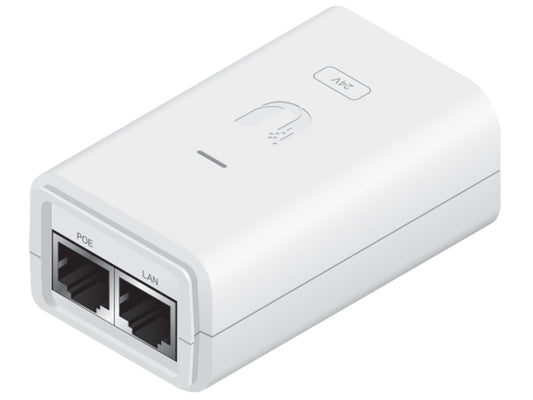 Ubiquiti Gigabit Poe Adapter 24v 7w With No Cable | Poe-24-7w-g-wh