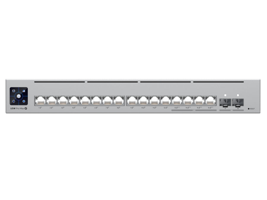 Ubiquiti Unifi Pro Max Switch 16 With 12 Poe 4x 2.5gbps Poe++ 180w | Usw-pro-max-16-poe